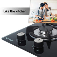 Load image into Gallery viewer, HBHOB HBS2301 12 Inches Gas Stove 2 Burners Stainless Steel Surface
