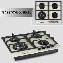 Load image into Gallery viewer, HBHOB HBG4608-(Y) 24 Inches Gas Stove 4 Burners Glass Surface