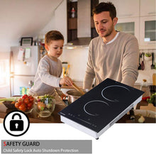 Load image into Gallery viewer, HBHOB FIC403 24 Inches Induction Cooktop 2 Burners Glass Surface