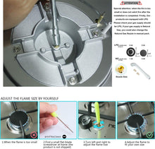 Load image into Gallery viewer, HBHOB HBS2301 12 Inches Gas Stove 2 Burners Stainless Steel Surface