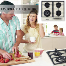 Load image into Gallery viewer, HBHOB HBG4608-(Y) 24 Inches Gas Stove 4 Burners Glass Surface