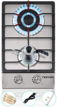 Load image into Gallery viewer, HBHOB HBS2304 12 Inches Gas Stove 2 Burners Stainless Steel Surface