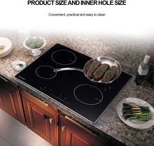 Load image into Gallery viewer, HBHOB FIC403 24 Inches  Induction Cooktop 4 Burners Glass Surface