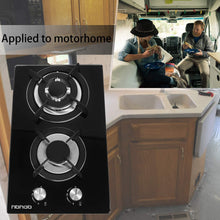 Load image into Gallery viewer, HBHOB HBS2301 12 Inches Gas Stove 2 Burners Stainless Steel Surface