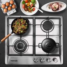 Load image into Gallery viewer, HBHOB HBS4508 24 Inches Gas Stove 4 Burners Stainless Steel Surface
