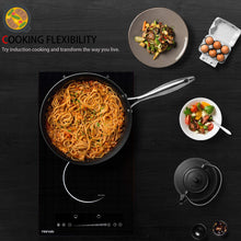 Load image into Gallery viewer, HBHOB FIC403 24 Inches Induction Cooktop 2 Burners Glass Surface